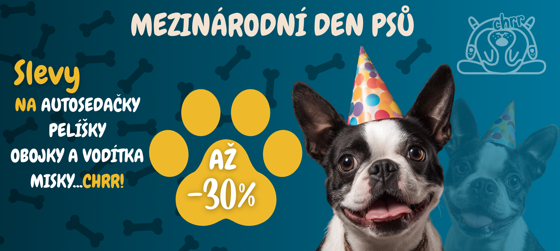 Velká slevová akce až -30 % k mezinárodnímu dni psů